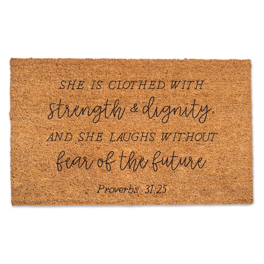 Clothed with Strength & Dignity Doormat